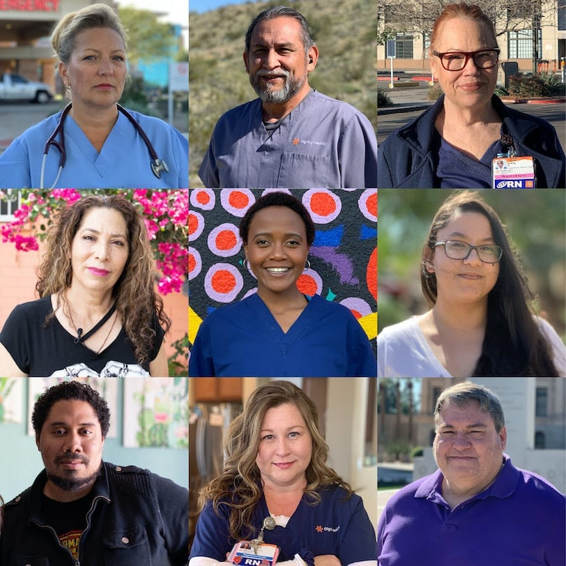 healthcare rising arizona members including doctor, frontline worker, nurse, and hospital workers